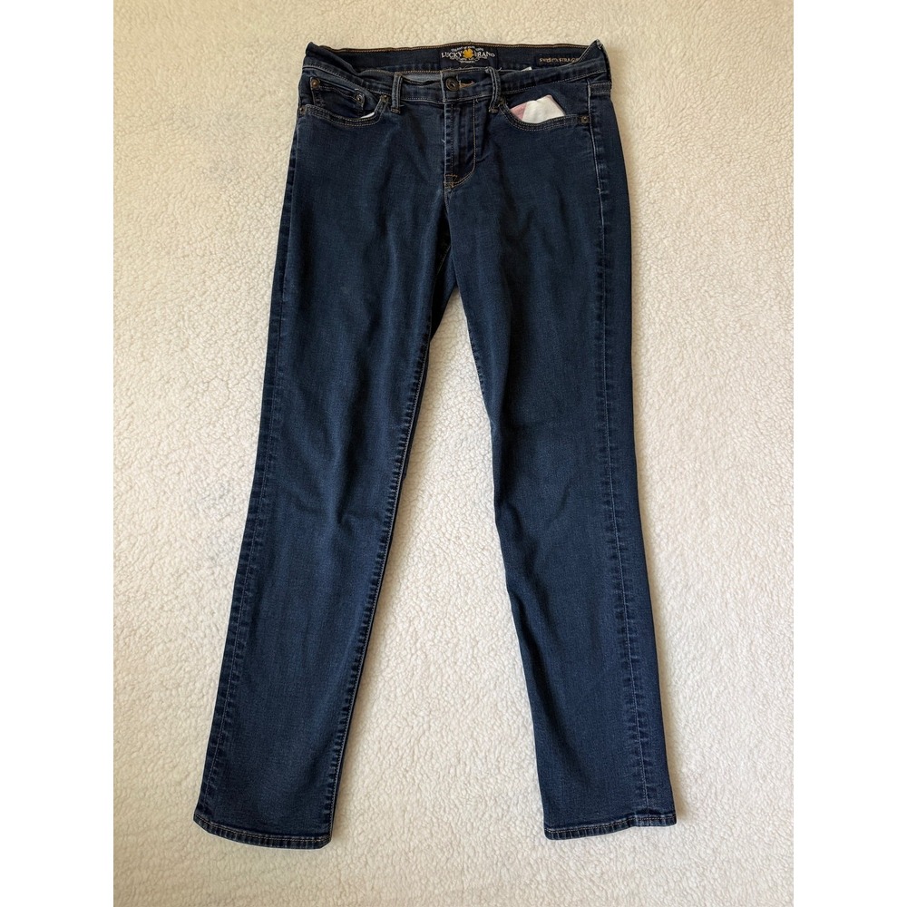 Lucky Brand Sweet'N Straight Jeans Womens 2/26 Blue Dark Wash Stretch Denim